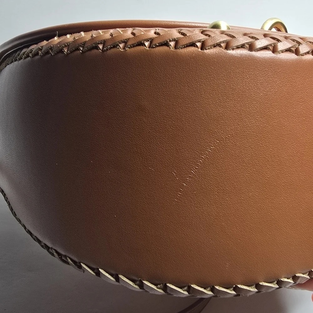 Babylon Bar Tooth Bag Sancia Cognac Brown Purse Crossbody